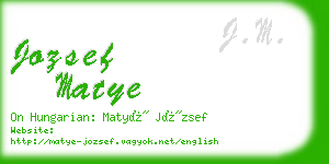 jozsef matye business card